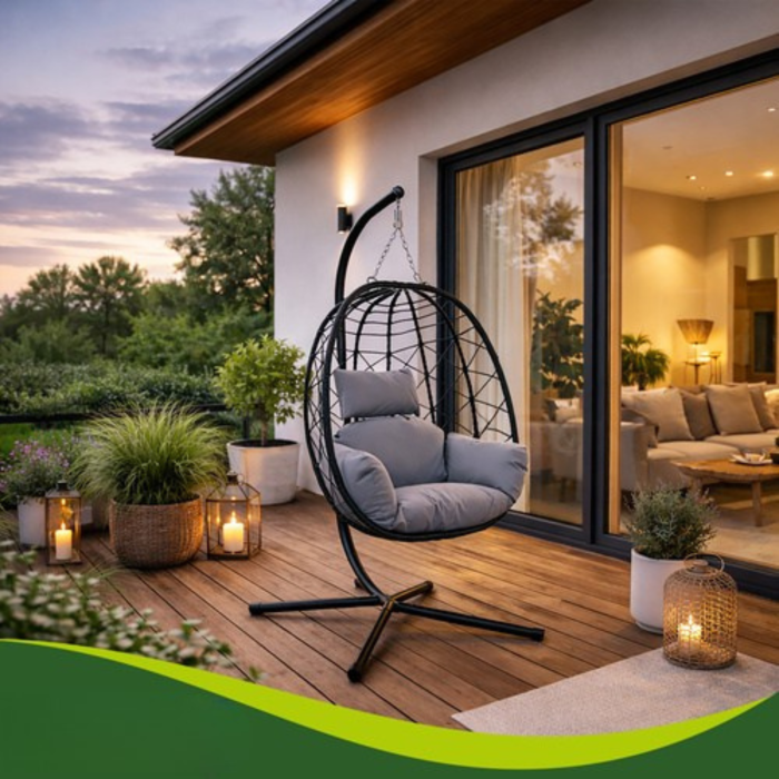 Balansoar scaun suspendat 185 cm VarioShop®, confortabil și rezistent pentru grădină și terasă [4]