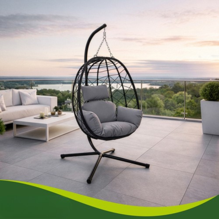 Balansoar scaun suspendat 185 cm VarioShop®, confortabil și rezistent pentru grădină și terasă [7]