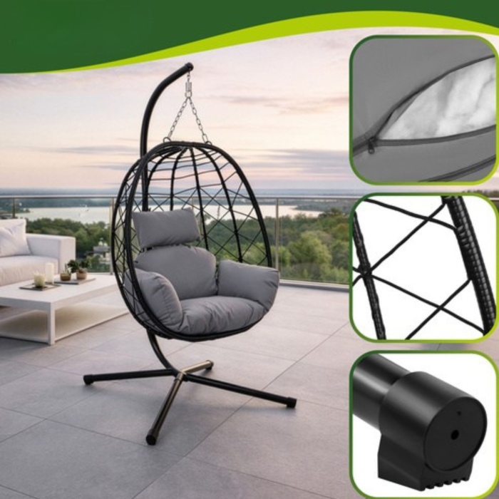 Balansoar scaun suspendat 185 cm VarioShop®, confortabil și rezistent pentru grădină și terasă [3]