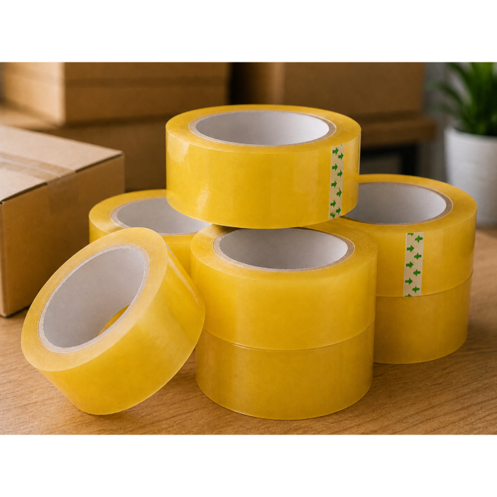 Banda adeziva transparenta VarioShop®, tip scotch, pentru ambalaje, colete si transport, 46 mm x 200 m [5]