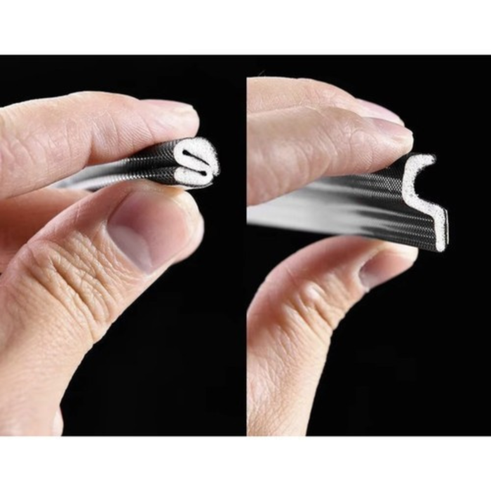 Banda de etansare pentru ferestre si usi VarioShop®, garnitura autoadeziva universala, 4 m, izolatie termica si fonetica, rezistenta la umiditate, Negru [9]