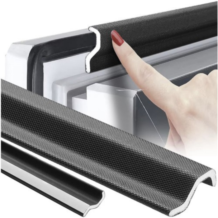 Banda de etansare pentru ferestre si usi VarioShop®, garnitura autoadeziva universala, 4 m, izolatie termica si fonetica, rezistenta la umiditate, Negru [2]