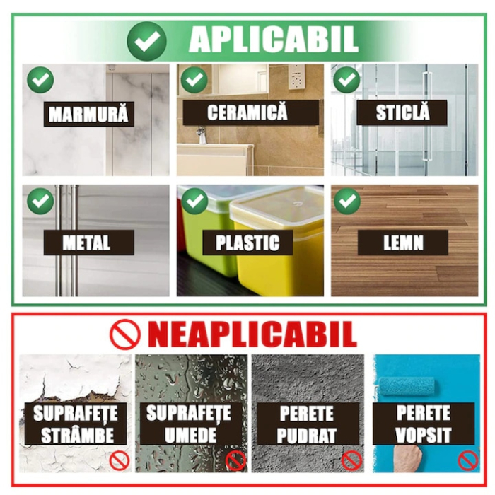 Banda dublu adeziva VarioShop®, rezistenta la apa, reutilizabila, pentru diverse suprafete, latime 3 cm, lungime 3 m, Transparent [2]