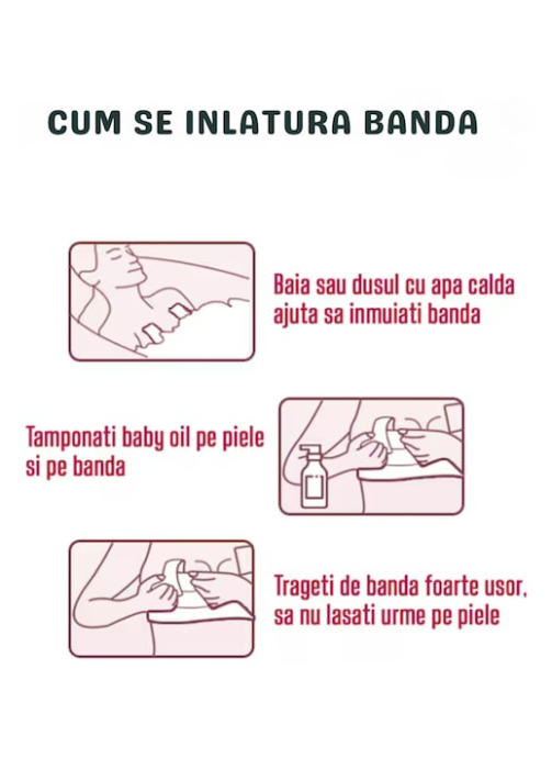 Banda elastica adeziva pentru sustinerea si ridicarea bustului VarioShop®, material respirabil, rezistenta, impermeabila, pentru toate marimile, 10 plasturi inclusi, 500 x 5 cm, Bej [7]