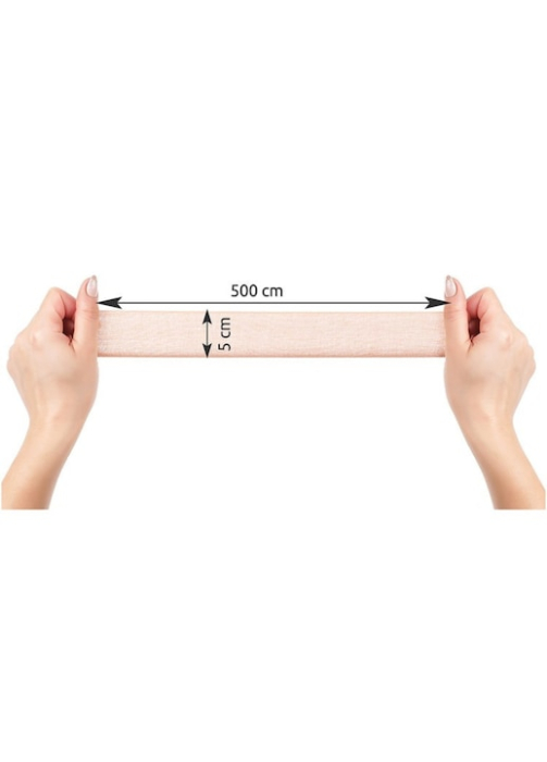 Banda elastica adeziva pentru sustinerea si ridicarea bustului VarioShop®, material respirabil, rezistenta, impermeabila, pentru toate marimile, 10 plasturi inclusi, 500 x 5 cm, Bej [10]