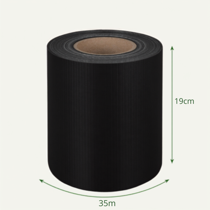 Banda gard cu 25 cleme VarioShop®, pentru panouri, balcoane, terase si intimitate in gradina, PVC 450 g/m², rezistenta UV, 19 x 3500 cm, neagra [4]