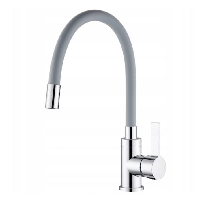 Baterie de bucatarie flexibila VarioShop®, cu gura pivotanta 360°, design modern, functionalitate maxima, otel inoxidabil, gri [7]