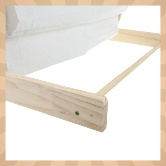 Biblioteca pentru copii, VarioShop®, cu 6 rafturi din material textil, structura din lemn natural, stabila si sigura, 79×62.5×30 cm, organizator pentru carti, reviste si jucarii, design Montessori [17]
