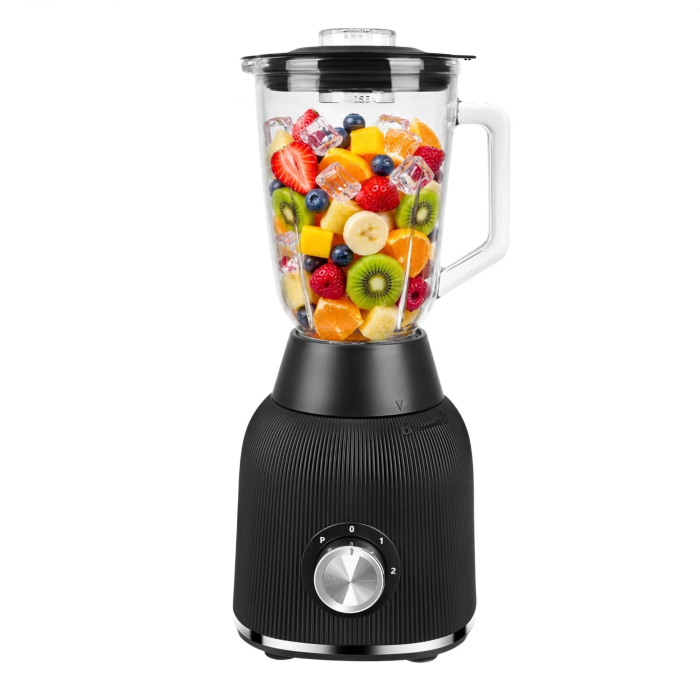 Blender multifunctional VarioShop® cu rasnita, 1200 W, cana din sticla 2 L, 2 pahare portabile, zdrobire gheata, viteza reglabila, functie Pulse, design compact, negru [10]
