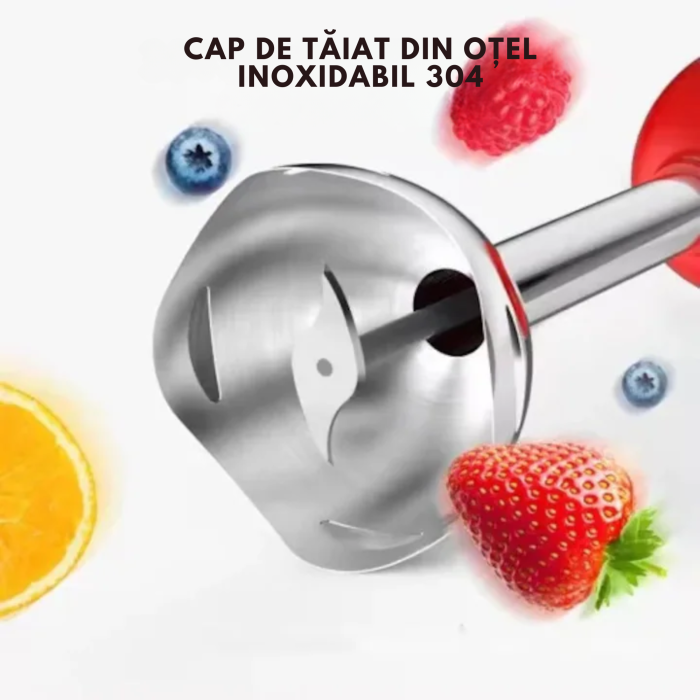 Blender vertical 4 in 1 VarioShop®, 500W, mixer multifunctional cu tocator, tel si cana 600 ml, lame inox, 2 viteze, design compact pentru bucatarie [2]