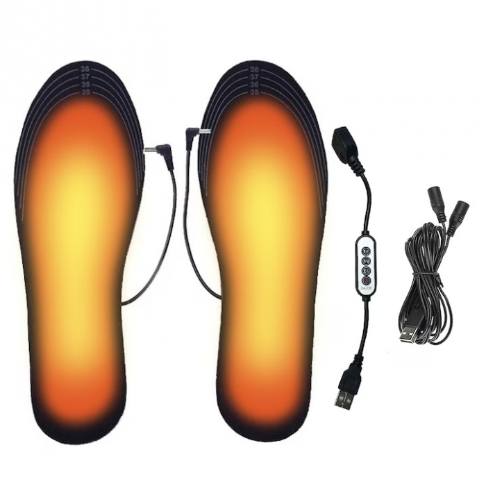 Branturi incalzite pentru incaltaminte VarioShop®, Impermeabile, Confortabile, Rezistente, Temperatura Incalzire max. 55°C, Alimentare prin USB, Marimea 35 - 40, Negru [1]