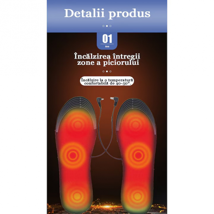 Branturi incalzite pentru incaltaminte VarioShop®, Impermeabile, Confortabile, Rezistente, Temperatura Incalzire max. 55°C, Alimentare prin USB, Marimea 41 - 46, Negru [13]