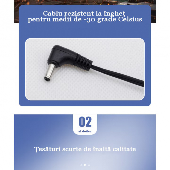 Branturi incalzite pentru incaltaminte VarioShop®, Impermeabile, Confortabile, Rezistente, Temperatura Incalzire max. 55°C, Alimentare prin USB, Marimea 41 - 46, Negru [14]