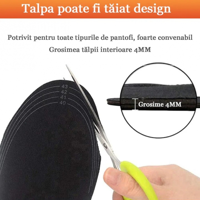 Branturi incalzite pentru incaltaminte VarioShop®, Impermeabile, Confortabile, Rezistente, Temperatura Incalzire max. 55°C, Alimentare prin USB, Marimea 41 - 46, Negru [11]