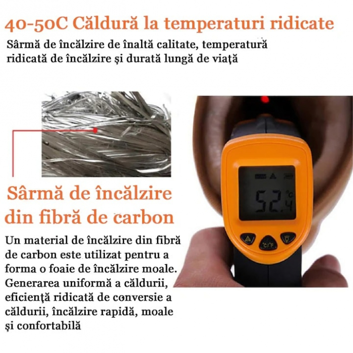 Branturi incalzite pentru incaltaminte VarioShop®, Impermeabile, Confortabile, Rezistente, Temperatura Incalzire max. 55°C, Alimentare prin USB, Marimea 41 - 46, Negru [22]