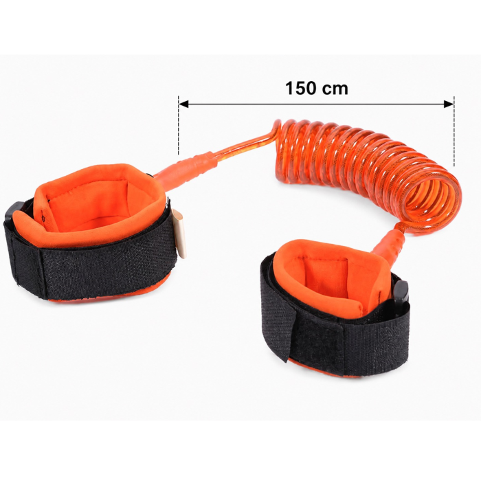 Bratara antipierdere copii VarioShop®, pentru plimbari, excursii si zone aglomerate, reglabila, 150 cm, portocaliu [6]