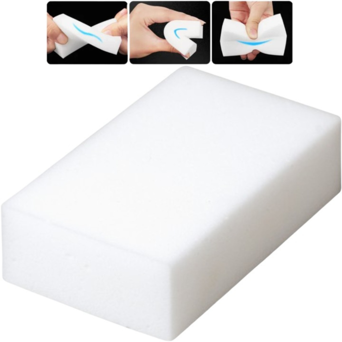 Burete magic VarioShop®, pentru curatarea murdariei fara detergenti, eficienta ridicata, utilizare versatila, diverse suprafete, din melamina, 10 x 7 cm, Alb [10]