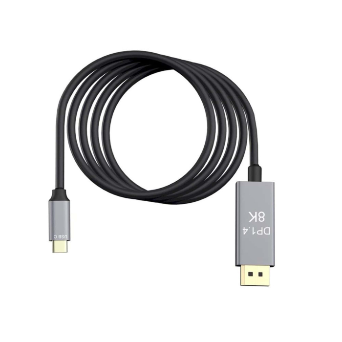 Cablu adaptor USB Type-C la DisplayPort 1.4 VarioShop®, performanta Ultra-HD, rezolutie 8K 60Hz, 4K 144Hz, 1.8m, Negru [15]