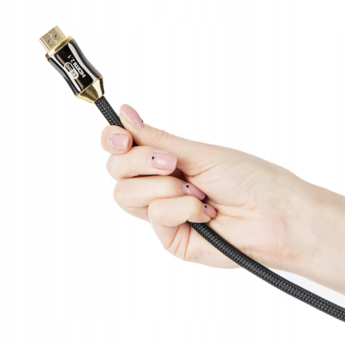 Cablu HDMI 2.1 VarioShop®, 48Gbps 8K 60Hz, 4K 120Hz, compatibilitate universala, plug-and-play, pentru monitor, proiector, televizor, laptop, lungime 1.5 m, Negru [14]