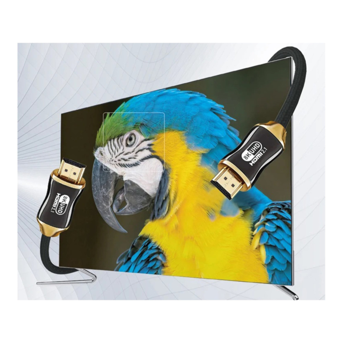 Cablu HDMI 2.1 VarioShop®, 48Gbps 8K 60Hz, 4K 120Hz, compatibilitate universala, plug-and-play, pentru monitor, proiector, televizor, laptop, lungime 1.5 m, Negru [7]