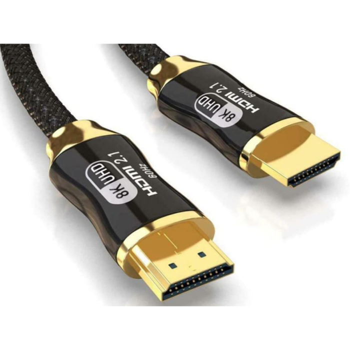 Cablu HDMI 2.1 VarioShop®, 48Gbps 8K 60Hz, 4K 120Hz, compatibilitate universala, plug-and-play, pentru monitor, proiector, televizor, laptop, lungime 1.5 m, Negru [13]