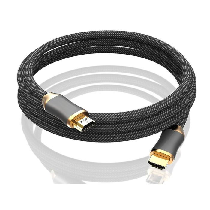 Cablu HDMI 2.1 VarioShop®, 48Gbps 8K 60Hz, 4K 120Hz, compatibilitate universala, plug-and-play, pentru monitor, proiector, televizor, laptop, lungime 2 m, Negru [10]