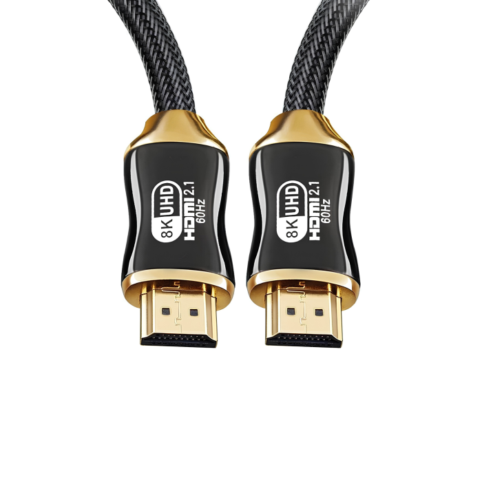 Cablu HDMI 2.1 VarioShop®, 48Gbps 8K 60Hz, 4K 120Hz, compatibilitate universala, plug-and-play, pentru monitor, proiector, televizor, laptop, lungime 2 m, Negru [11]