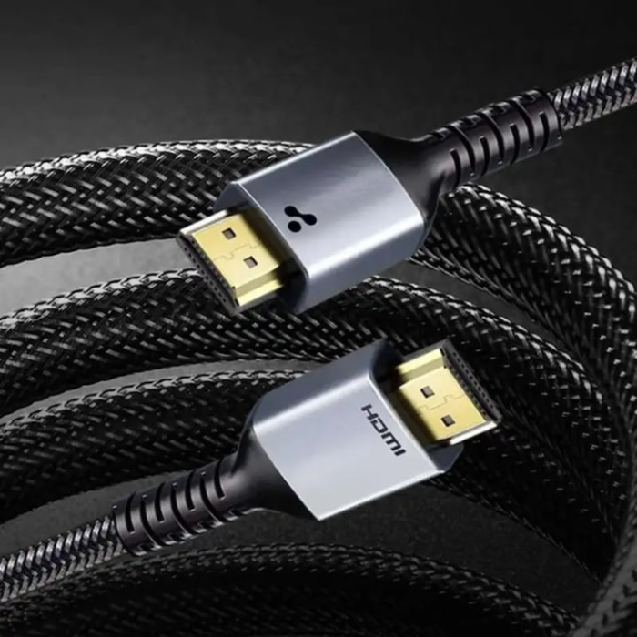 Cablu HDMI 2.1 VarioShop®, tehnologie Plug and Play, 4K, 8K, 7680 x 4320, 48 Gbps, 1 m, negru/gri [6]