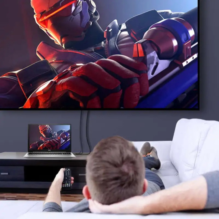 Cablu HDMI 2.1 VarioShop®, tehnologie Plug and Play, 4K, 8K, 7680 x 4320, 48 Gbps, 2m, Gri/Negru [2]