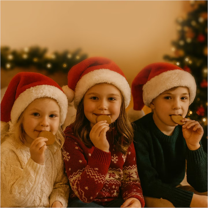 Caciula de Mos Craciun din plus VarioShop®, marime universala, rosu cu alb, pompom pufos, accesoriu festiv pentru sarbatori [5]