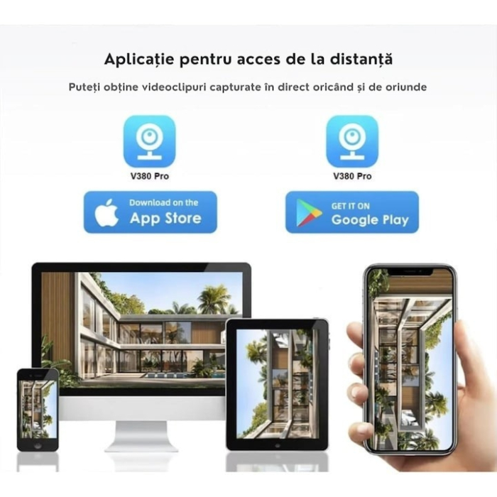 Camera de Supraveghere VarioShop®, WiFi, 12MP, Tripla cu PTZ, Zoom 10X, Vedere Nocturna Color, Detectare Miscare, Audio Bidirectional, Rezistenta IP65, Control Android/iOS [5]