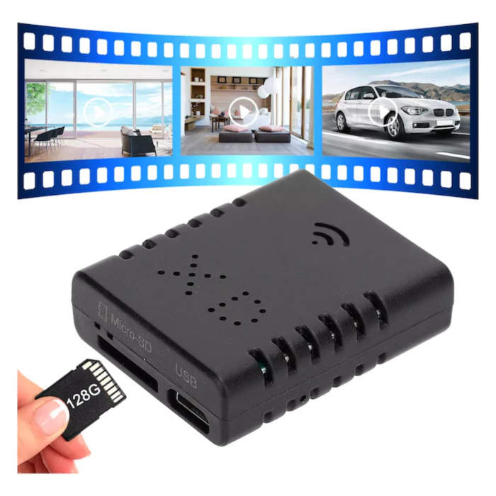 Camera digitala multifunctionala Full HD cu WiFi VarioShop®, viziune nocturna si detectare miscare, mini-camera de supraveghere pentru interior, conectare prin aplicatie, slot microSD, 2.9 x 2.9 x 1.1 [13]