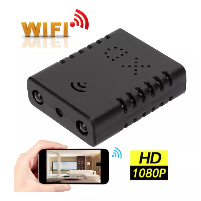 Camera digitala multifunctionala Full HD cu WiFi VarioShop®, viziune nocturna si detectare miscare, mini-camera de supraveghere pentru interior, conectare prin aplicatie, slot microSD, 2.9 x 2.9 x 1.1 [12]