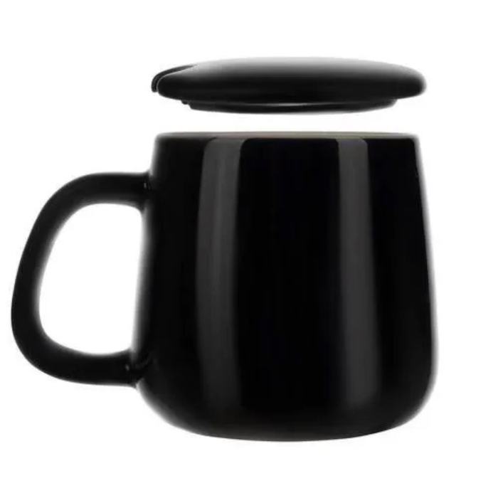 Cana ceramica VarioShop® cu incalzitor, pentru cafea si ceai, 400 ml, 2 trepte 40/60°C, temporizator, capac si lingurita, negru [7]