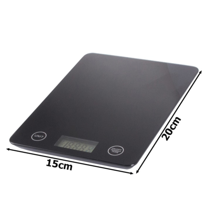 Cantar de bucatarie electronic VarioShop®, pana la 5 kg, Precizie 1gr, Afisaj LCD, Oprire Automata, Baterie Inclusa, Dimensiune 20 x 15 x 2 cm, Negru [4]