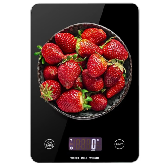 Cantar de bucatarie electronic VarioShop®, pana la 5 kg, Precizie 1gr, Afisaj LCD, Oprire Automata, Baterie Inclusa, Dimensiune 20 x 15 x 2 cm, Negru [3]