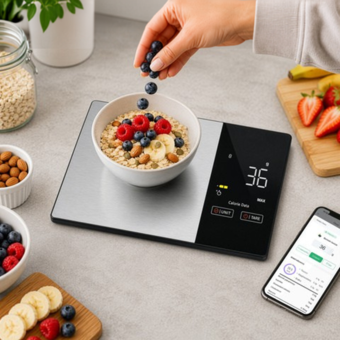 Cantar de bucatarie inteligent VarioShop®, cu aplicatie Fitdays, calculator calorii, functie TARE, precizie 1g, capacitate 5 kg, Bluetooth [10]