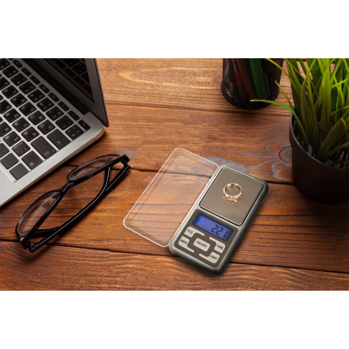 Cantar electronic de precizie VarioShop®, 200 g / 0, 01 g, afisaj LCD iluminat, functie TARE, 5 unitati de masura, compact, portabil, ideal pentru bijuterii, colectionari, gatit si obiecte mici [12]