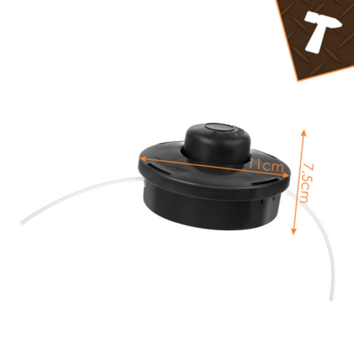 Cap de tuns semiautomat pentru motocoasa pe benzina, sistem BUMP TO FEED, compatibil majoritatea trimmerelor, fir 2.4 mm inclus  [5]