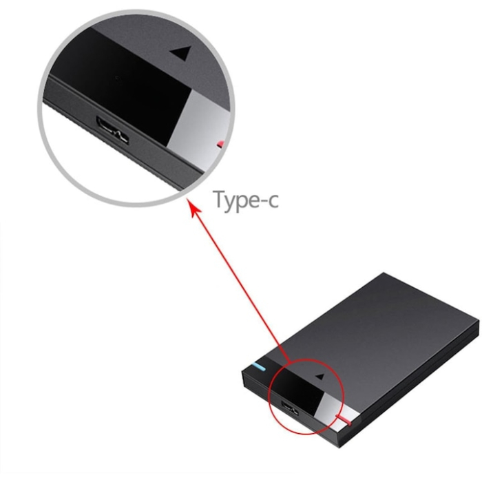 Carcasa externa HDD/SSD 2.5” USB 3.0 VarioShop®, adaptor portabil, compatibila cu pana la 4TB, Plug & Play, ideala pentru backup, gaming, transfer de date, Negru [5]