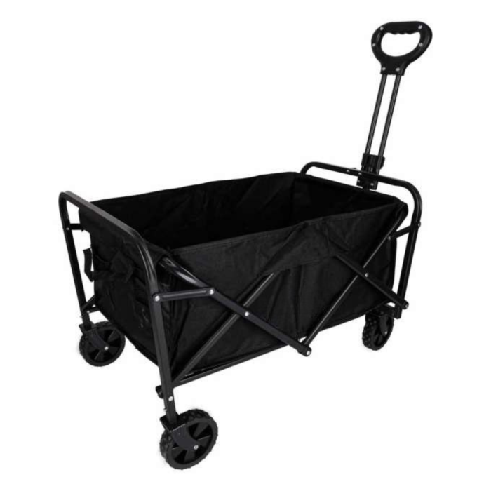 Carucior pliabil transport VarioShop®, pentru plaja, camping si cumparaturi, cos incapator impermeabil, capacitate 100 L, sarcina 100 kg, negru [8]