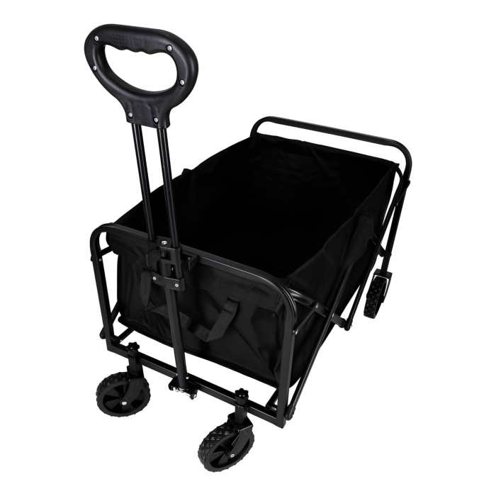 Carucior pliabil transport VarioShop®, pentru plaja, camping si cumparaturi, cos incapator impermeabil, capacitate 100 L, sarcina 100 kg, negru [11]