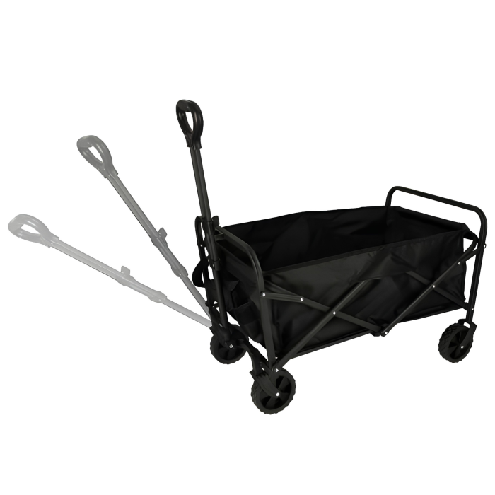 Carucior pliabil transport VarioShop®, pentru plaja, camping si cumparaturi, cos incapator impermeabil, capacitate 100 L, sarcina 100 kg, negru [7]