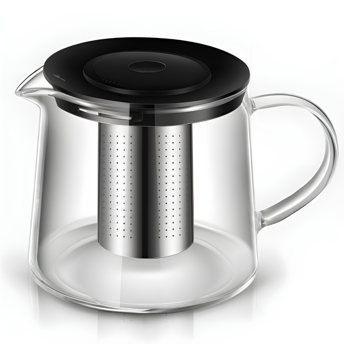 Ceainic de sticla VarioShop®, cu infuzor detasabil din otel inoxidabil, pentru ceai și cafea, capacitate 1,5L [10]