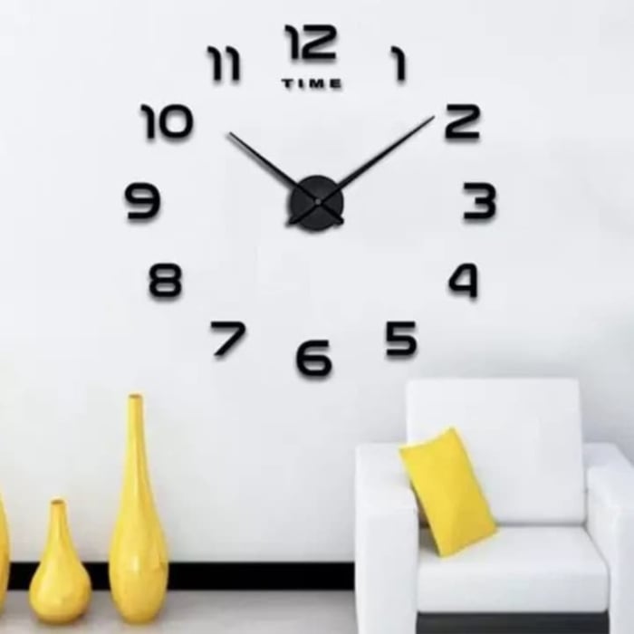 Ceas de perete Loft DIY VarioShop®, diametru reglabil 60–130 cm, design modern, montaj usor si mecanism silentios, autoasamblare rapida cu kit inclus, ideal pentru living, dormitor, birou sau spatii c [2]