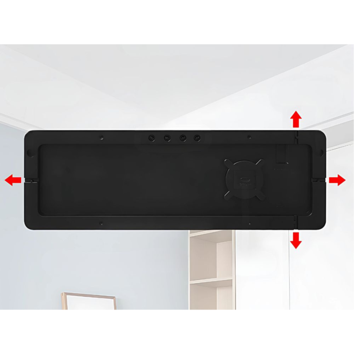 Ceas electronic LED VarioShop®, afisaj mare, afisare ora, data, zilele saptamanii si temperatura, alarma, format orar 12/24 ore, telecomanda, alimentare USB, 39 x 13 x 3 cm, negru [8]