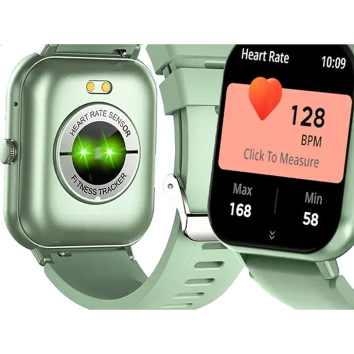 Ceas inteligent multifunctional VarioShop®, cu ecran tactil, monitorizare sanatate, 20 moduri sportive, notificari apeluri si mesaje, curea din silicon, unisex, autonomie 5-7 zile, verde [14]