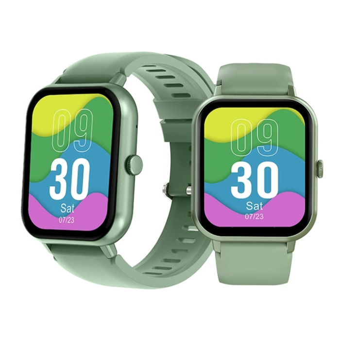 Ceas inteligent multifunctional VarioShop®, cu ecran tactil, monitorizare sanatate, 20 moduri sportive, notificari apeluri si mesaje, curea din silicon, unisex, autonomie 5-7 zile, verde [22]