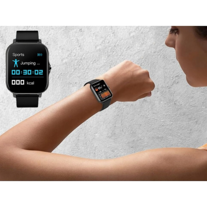 Ceas Smart VarioShop® monitorizare sanatate, apeluri, notificari, 7 moduri sportive, ecran tactil color, 2 curele, compatibil Android si iOS [8]