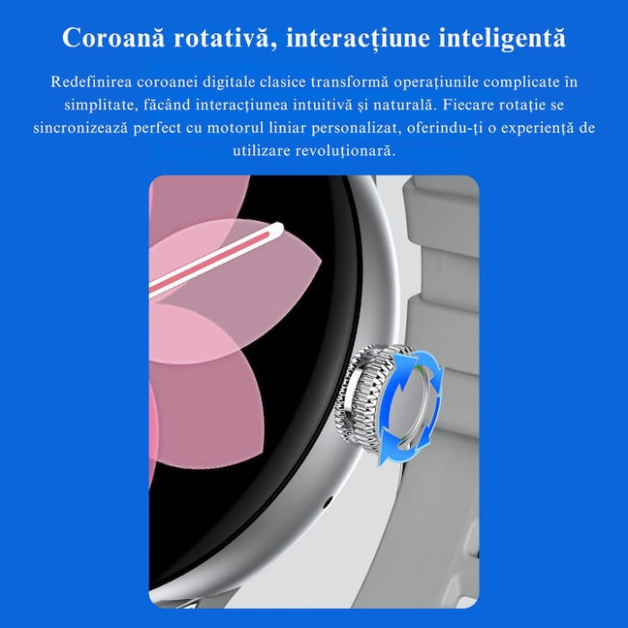 Ceas Smartwatch VarioShop®, Monitorizare Ritm Cardiac, Tensiune Arteriala, Multisport, Compatibil Android si iOS, Ecran IPS 1.19 inch, Bluetooth 5.0, Impermeabil, Baterie 200mAh, Elegant, Auriu [11]